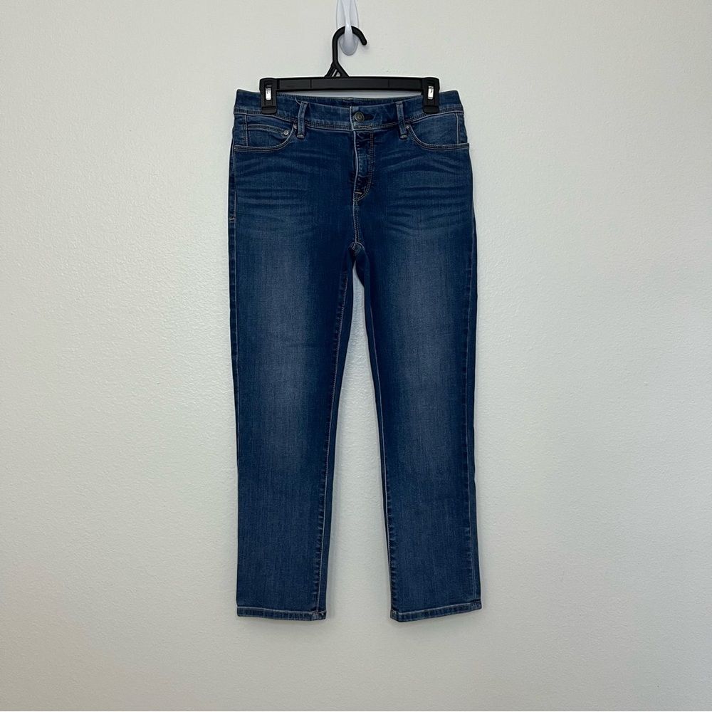 Chicos the so slimming girlfriend crop 00 blue jeans XS/2